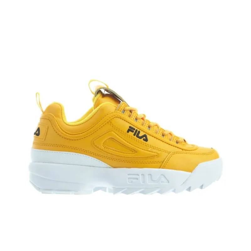 FILA DISRUPTOR II PREMIUM Anti Slip Wear Resistant Low Top Casual Shoes Women's Yellow-1