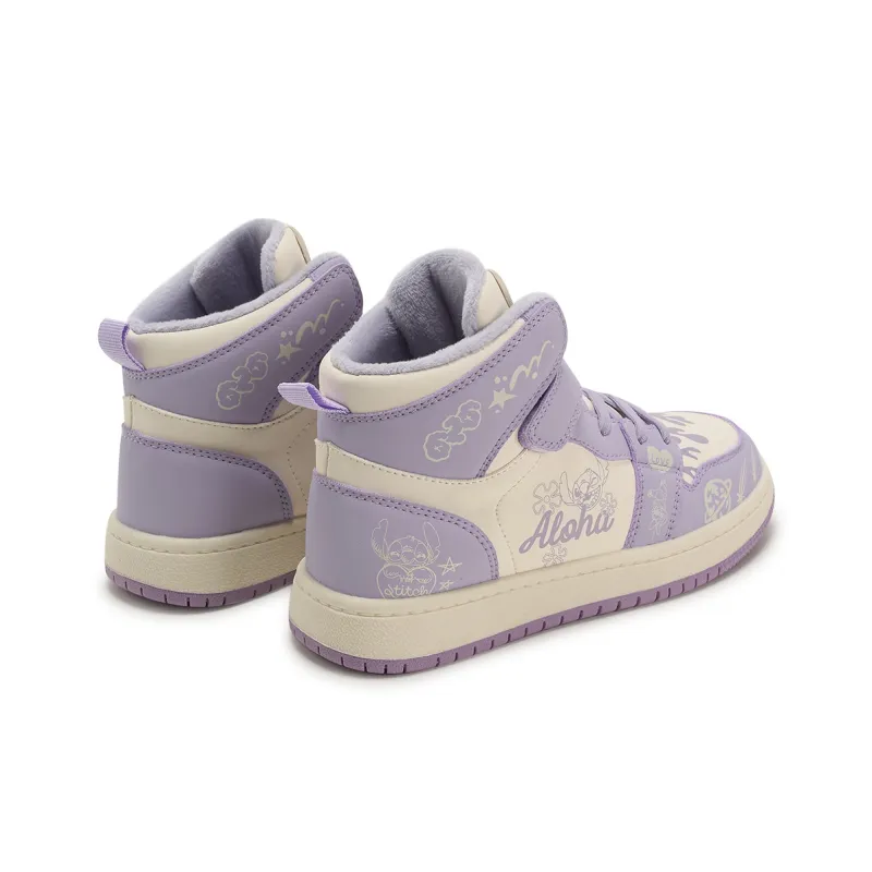 Disney Stitch Series Slip-Resistant Anti-Kick Cushioning Rebound Warm High-Top Kids' Skateboarding Shoes Kids'-9