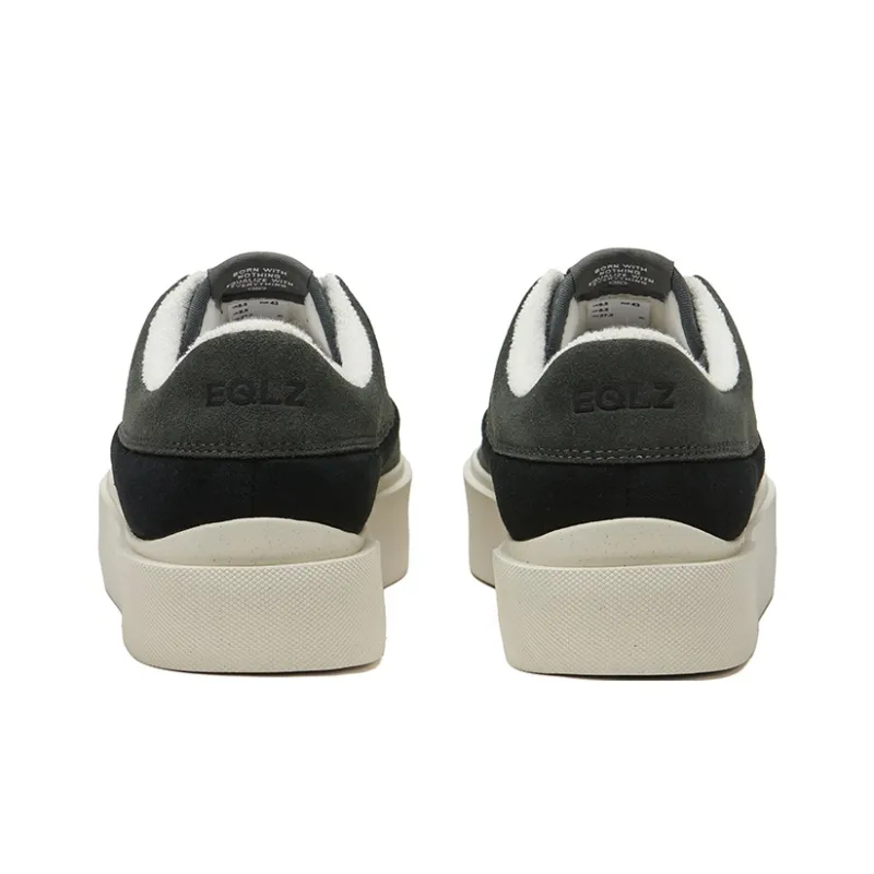 EQLZ EQUALIZER Fault Anti Slip Wear Resistant Low Top Skateboard Shoes Unisex Jasper/Raven Black-4