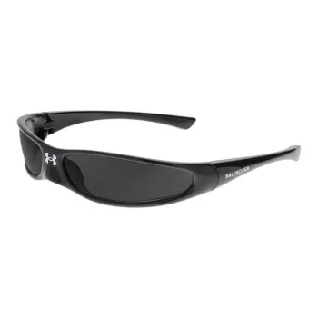 Balenciaga Bio Based Injection Molded Nylon Polyamide Rectangular Sunglasses Women's Black