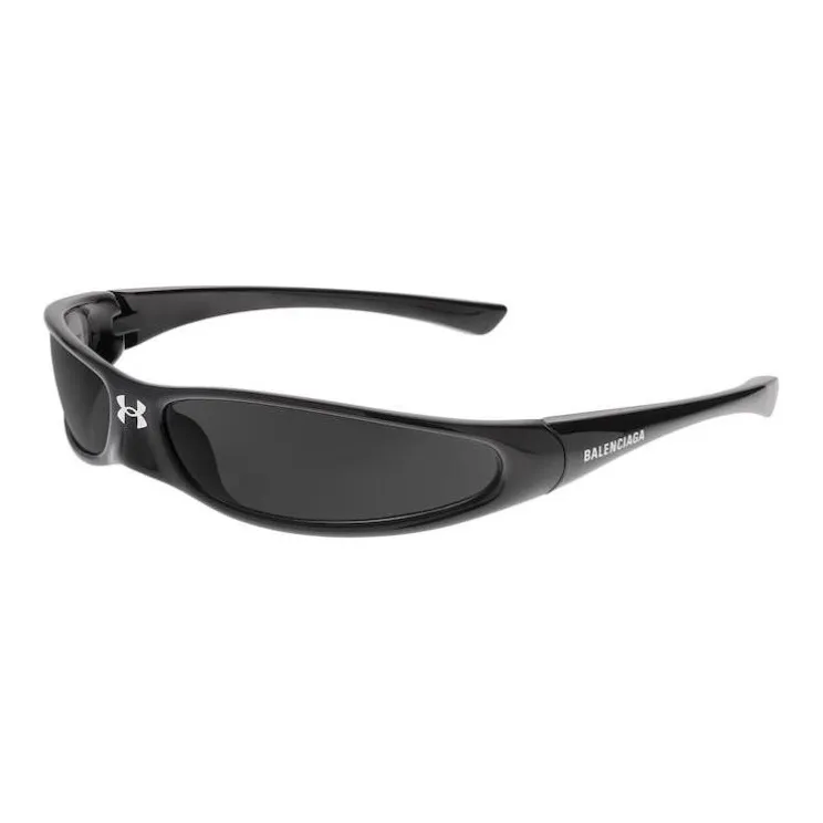 Balenciaga Bio Based Injection Molded Nylon Polyamide Rectangular Sunglasses Women's Black-0
