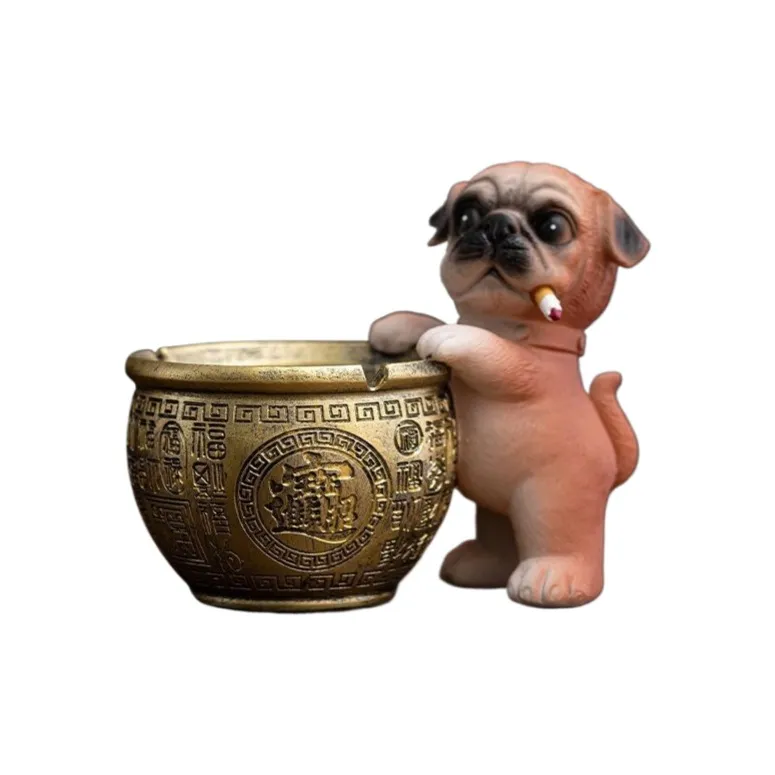 KERPA Creative Baofu Ashtray Anti Spatter For Home Use Living Room Small Storage Ornament Carving All Styles-4