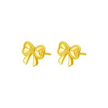 DEMONE 18K Gold Stud Earrings Women's