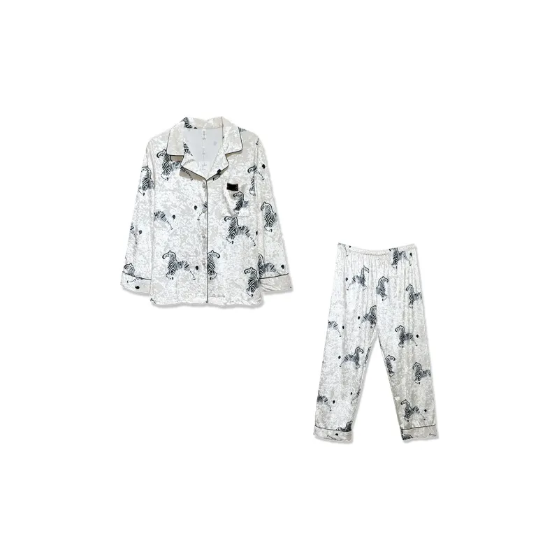 Slimma Pajama Set Women's White-0