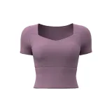 [Patchwork Short-Sleeved]Berry Purple