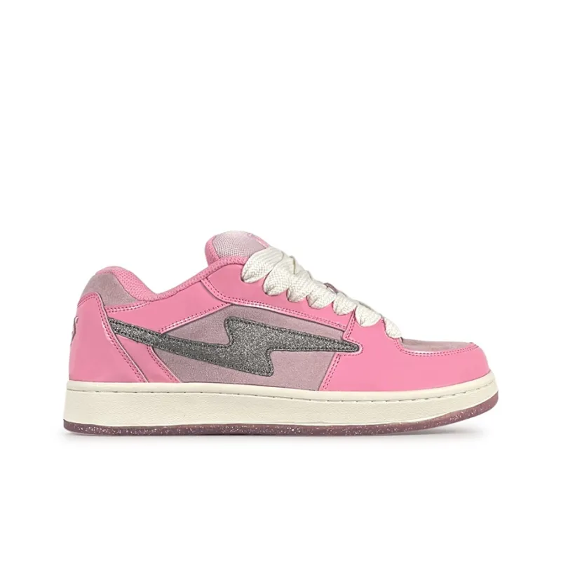 LuzaoT SUPER DRAG Low Top Skateboard Shoes Women's Salsa Pink-1
