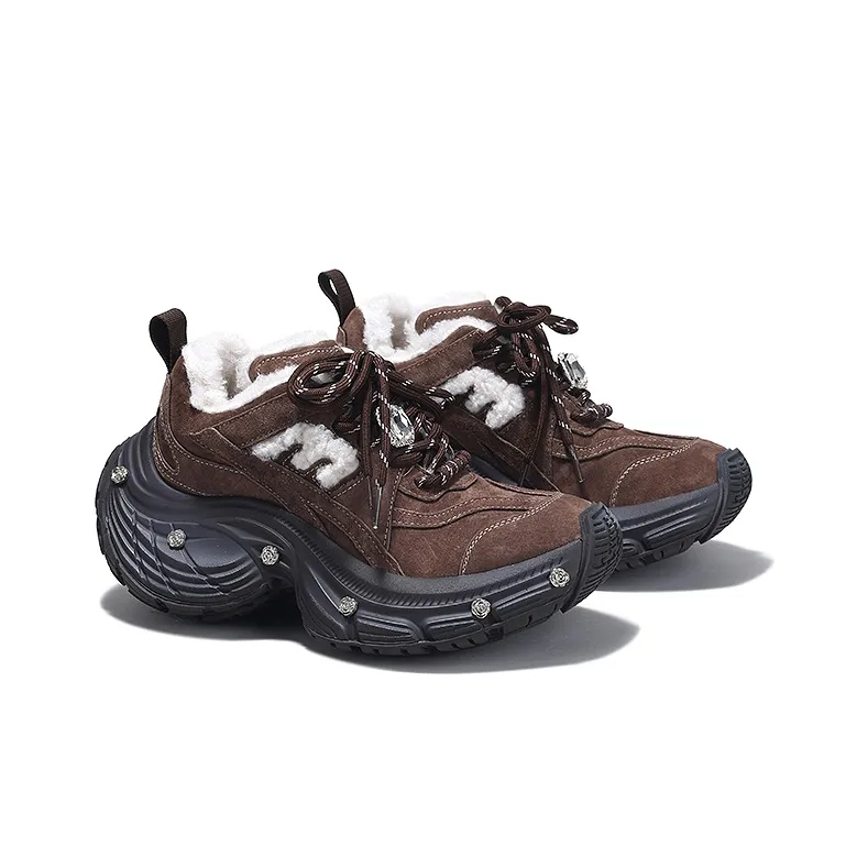SELAIYA Thermal Low Top Chunky Sneakers Women's-11