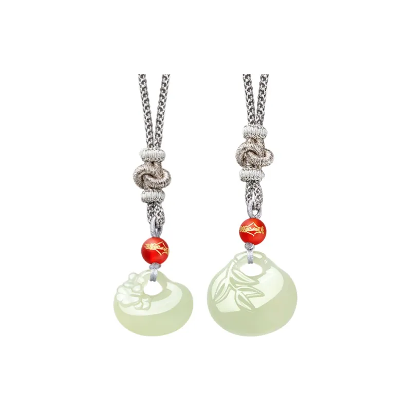 Moonstone Edge Necklaces Green Jade Unisex-5