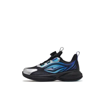 ERKE KIDS Slip Resistant Cushioning Wear Resistant Low Top Kids' Running Shoes Jet Black/Digital Blue Kids'