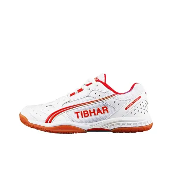 TIBHAR Dancing In The Air Cushioned Slip Resistant Low Top Training Shoes Unisex White Red