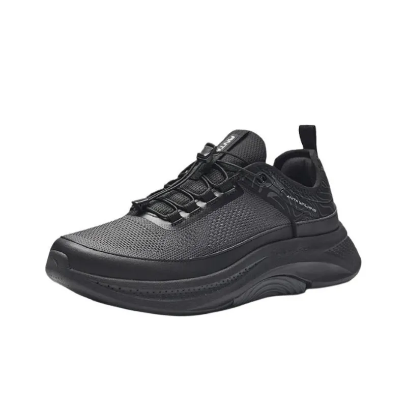 CHAOJIANTA Cushioning Wear Resistant Low Top Casual Shoes Men's Black Gray Color-1