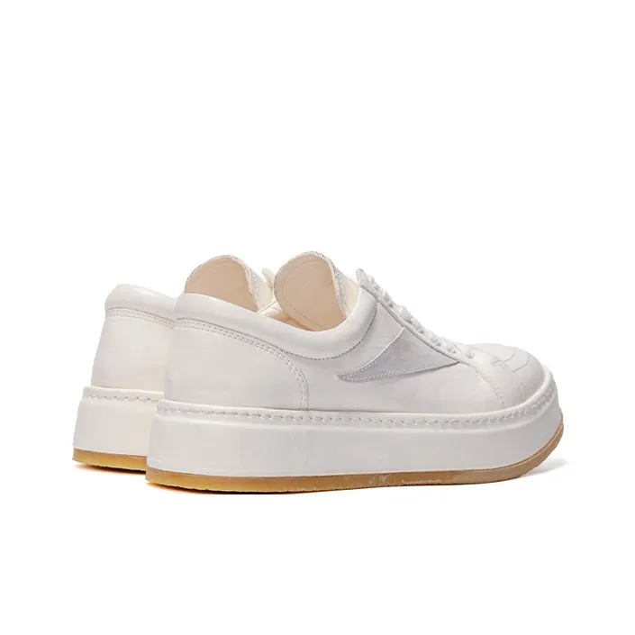 Viplander Wear Resistant Low Top Skateboard Shoes Men's Distressed White-3