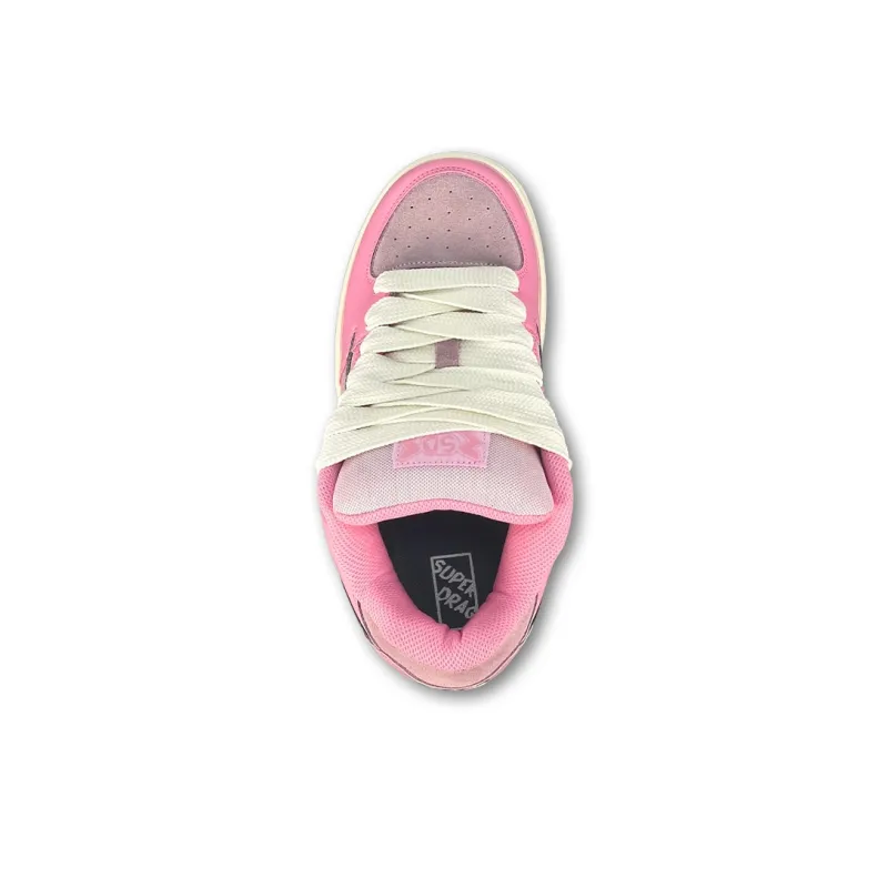 LuzaoT SUPER DRAG Low Top Skateboard Shoes Women's Salsa Pink-3