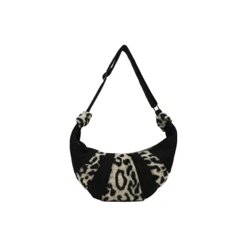 Everthames Velvet Shoulder Bag Women's Leopard Print