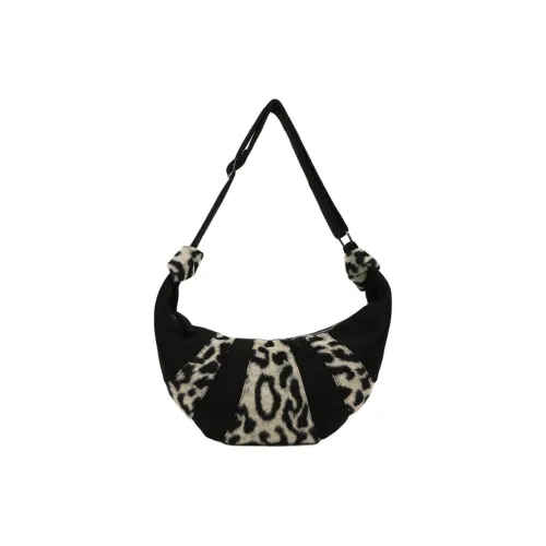 Everthames Velvet Shoulder Bag Women's Leopard Print