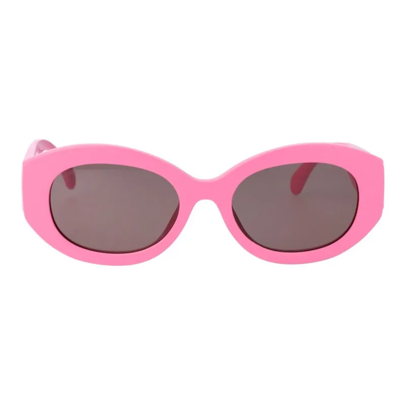 CHANEL Acetate Irregular Shape Sunglasses Women's Pink-1