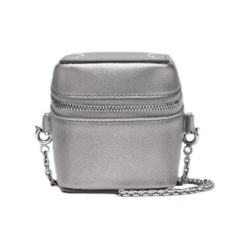 Maison Margiela Calfskin Crossbody Bag Shoulder Bag Extra Mini Women's Silver