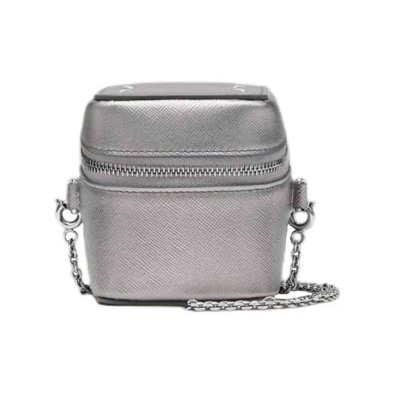 Maison Margiela Calfskin Crossbody Bag Shoulder Bag Extra Mini Women's Silver-0