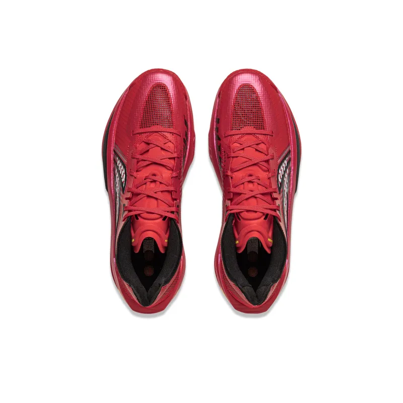 LiNing ULTRALIGHT Cushioning, Slip Resistant, Abrasion Resistant, Rebound Grip Low Top Basketball Shoes Men's Red-3