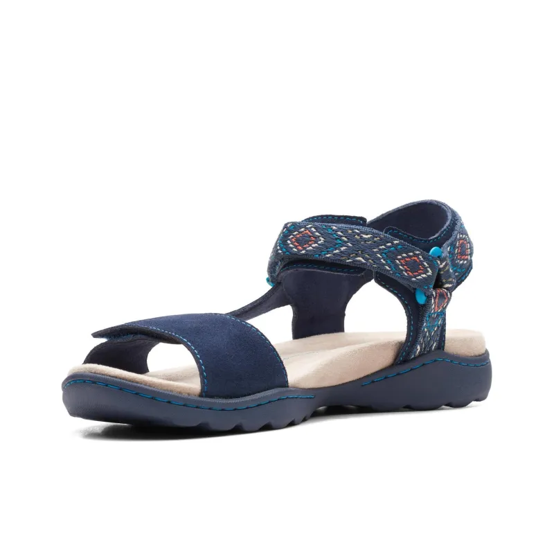 Clarks Amanda Step Beach Sandals Women's Blue-2