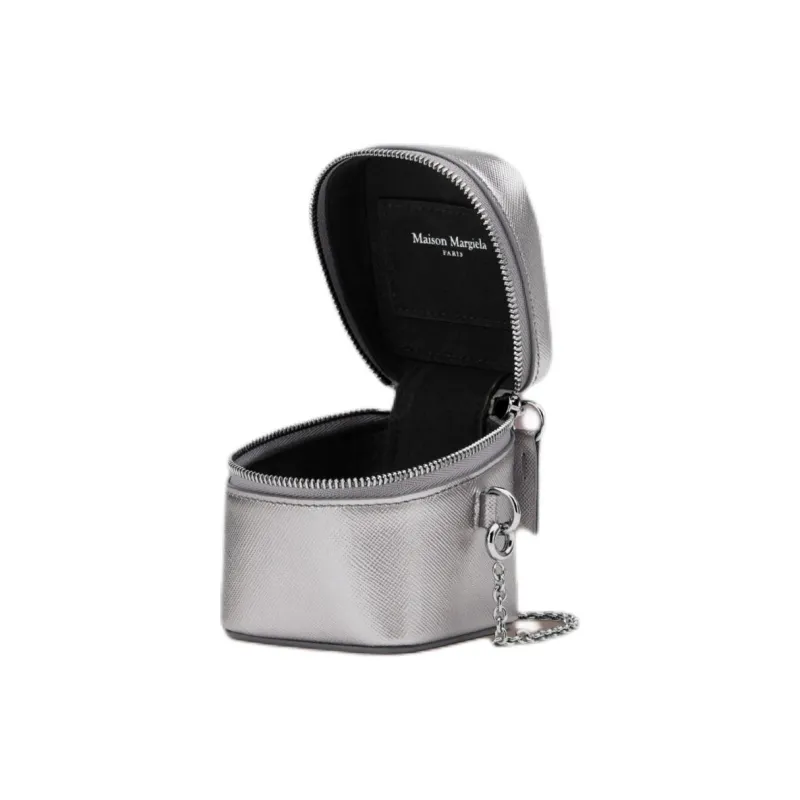 Maison Margiela Calfskin Crossbody Bag Shoulder Bag Extra Mini Women's Silver-3