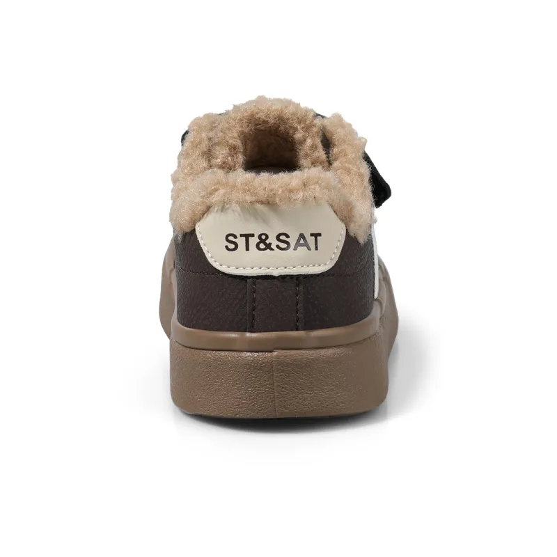 ST&SAT Slip Resistant Anti Kick Warm Low Top Kids' Skateboarding Shoes Kids'-4