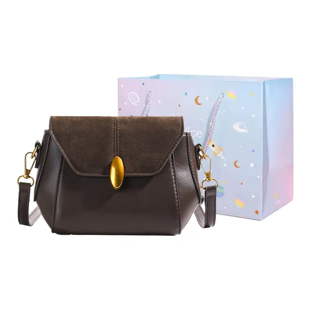 GOX PU Crossbody Bag Regular Women's Coffee/Black/Brown-0