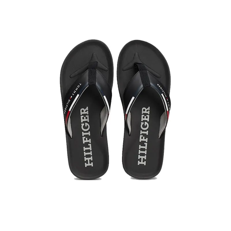 Tommy Hilfiger EVA Abrasion Resistant Flip Flops Men's Black-3