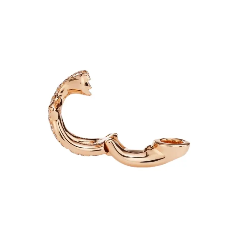 DIOR Rose Gold Clip On Earrings Women's-2