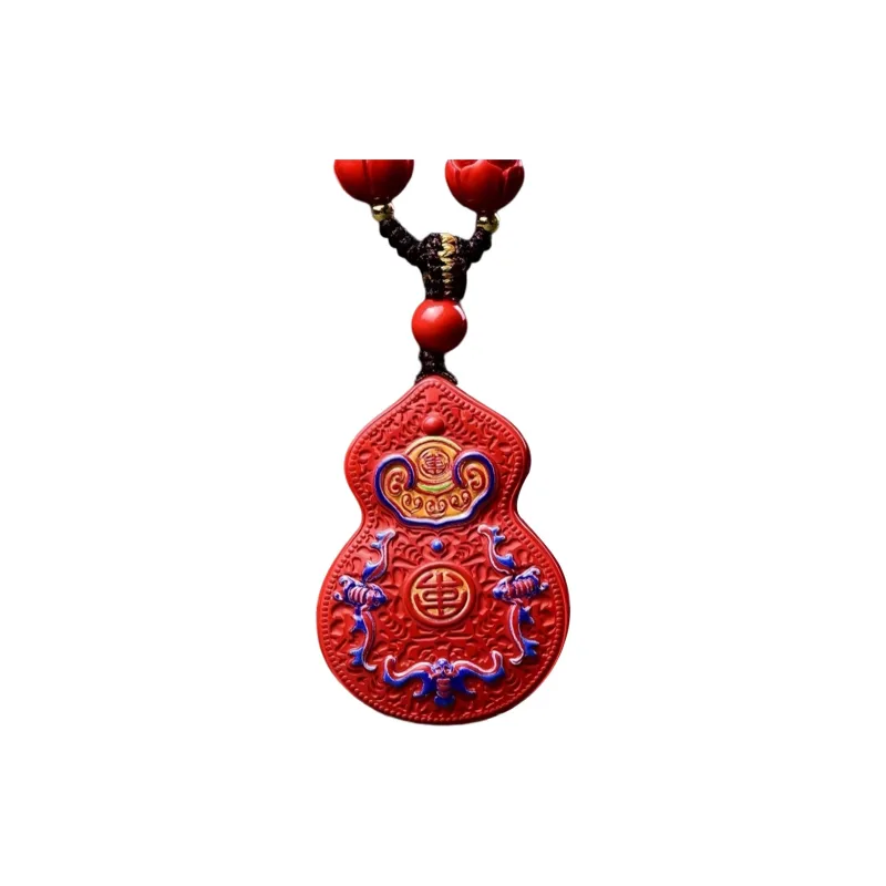 Stone On The Line Cinnabar Necklaces Unisex-0
