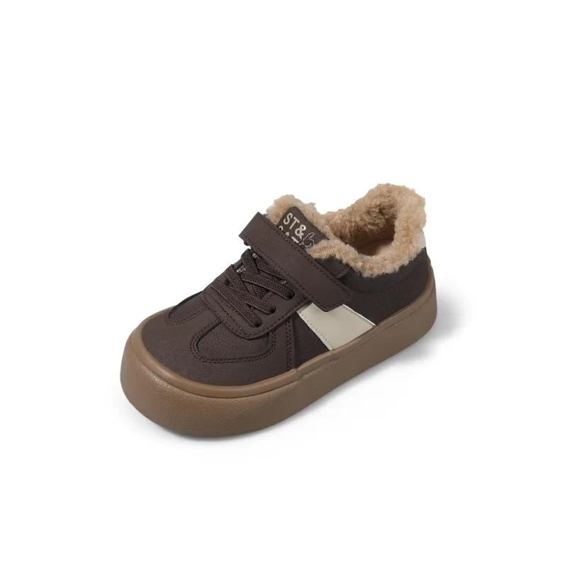 ST&SAT Slip Resistant Anti Kick Warm Low Top Kids' Skateboarding Shoes Kids'-3