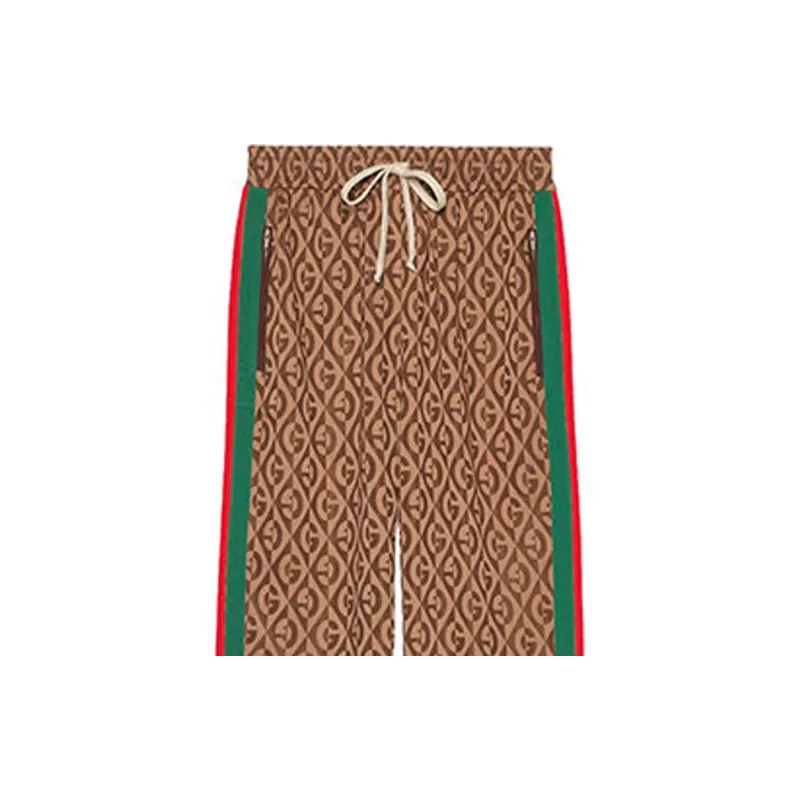 GUCCI Knitted Sports Pants Women's Umber-4