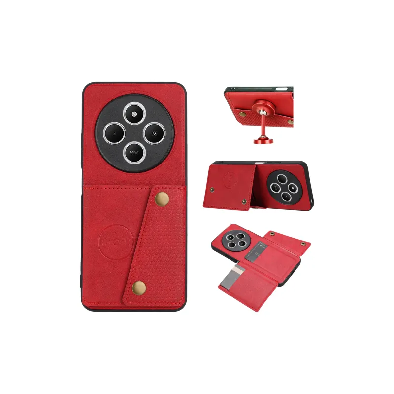 ZHUOJI Double Buckle Card Wallet Material Phone Cases Compatibility Redmi Note 14/Redmi Note 14 Pro+/Note 14 Pro-7