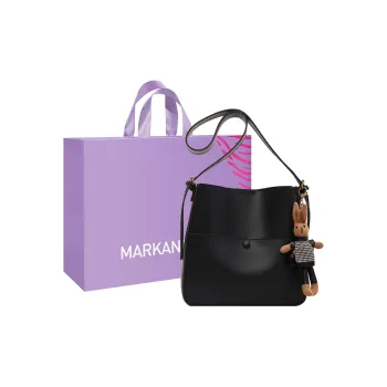 MARKANGARO PU Shoulder Bag Crossbody Bag Regular Women's Black With Charm/Coffee With Charm/Brown With Charm