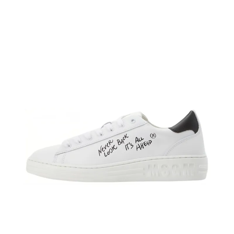 MSGM Low-Top Stylish Skateboarding Shoes Men's White-0