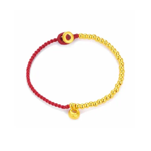 Ruinuo Golden Tuo Zodiac Year Fortune Bead #Good Luck Solid Gold Priced In Gram Gold Bracelet Women's