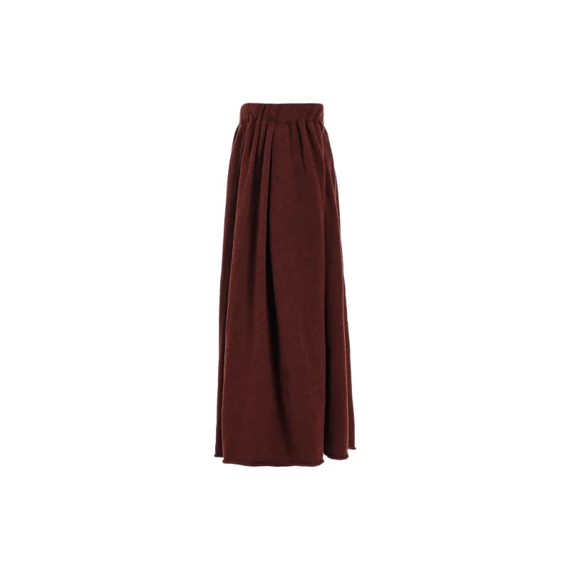 Yohji Yamamoto Y's FW24 Knit Long Skirt Women's Burgundy-2