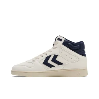 Hummel Anti Slip Wear Resistant High Top Skateboard Shoes Unisex White
