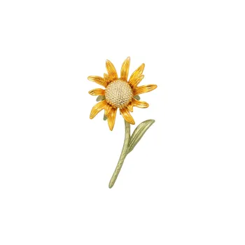 Lockstarfy Copper Brooch With Floral Design Unisex