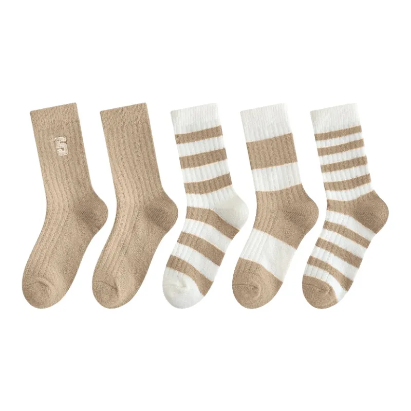 MIIOW Mid Calf Socks Women's 5 Pack-11