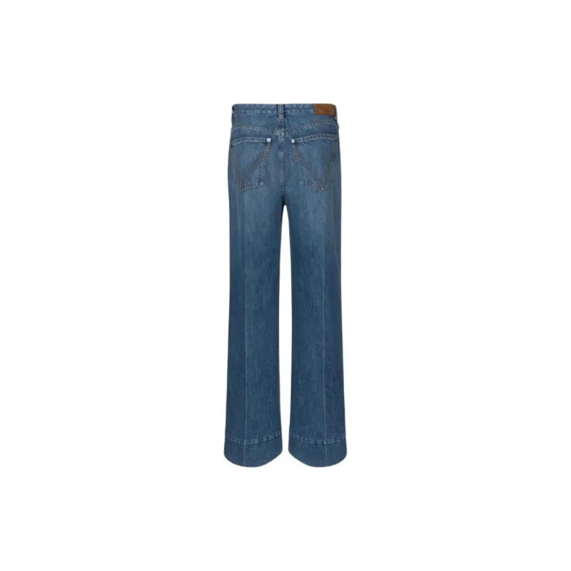 Bottega Veneta Mid Rise Palazzo Jeans 'Mid Blue'-1
