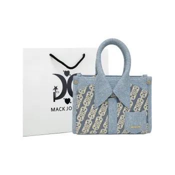 MACK JODAER Synthetic Leather Handbag Regular Women's Blue