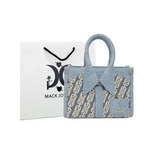MACK JODAER Synthetic Leather Handbag Regular Women's Blue