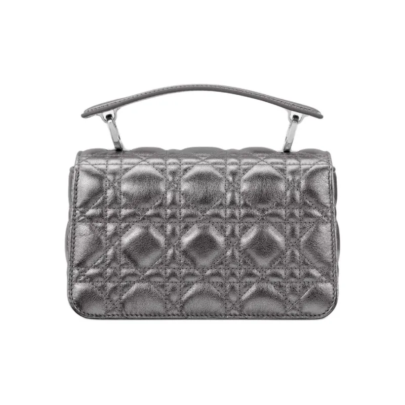 DIOR Jolie Calfskin Shoulder Bag, Crossbody Bag, Handbag Mini Women's Silver-3