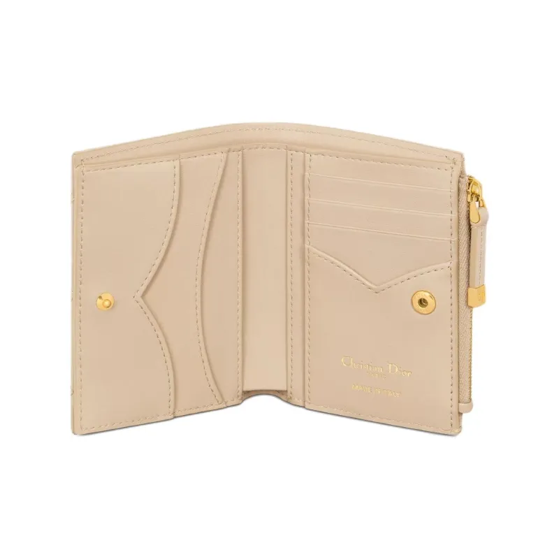DIOR Jolie Lambskin Wallet Women's Beige-3