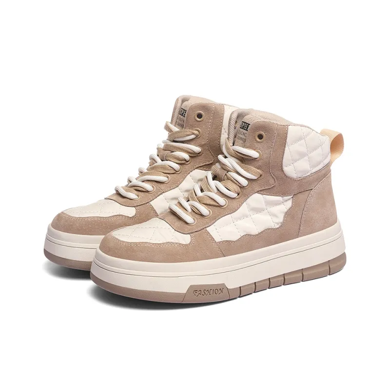 Golden Silk Rabbit Water-Resistant Cushioning Wear-Resistant Support High-Top Skateboard Shoes Women's-8