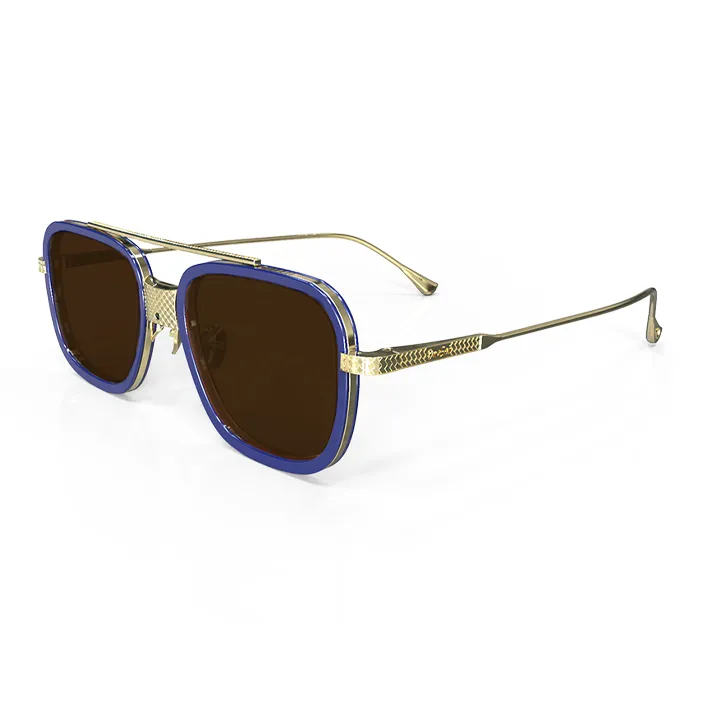 ONESEC EYEWEAR Titanium Alloy Plate Frame Square Sunglasses Unisex-2
