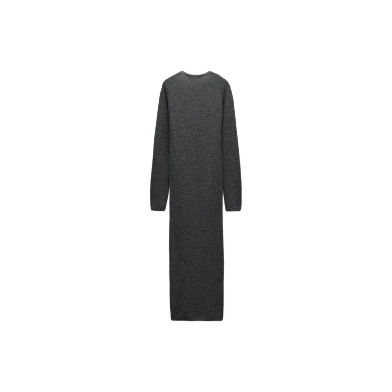 ZARA Long Sleeved Dress Women's Gray-1