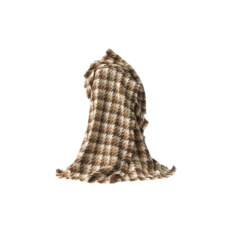 EEEENO 100% Lambswool Knit Scarves Unisex-6