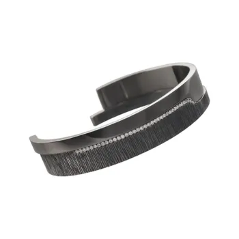 ICEWALD 925 Sterling Silver Bangles Women's Dark Gray